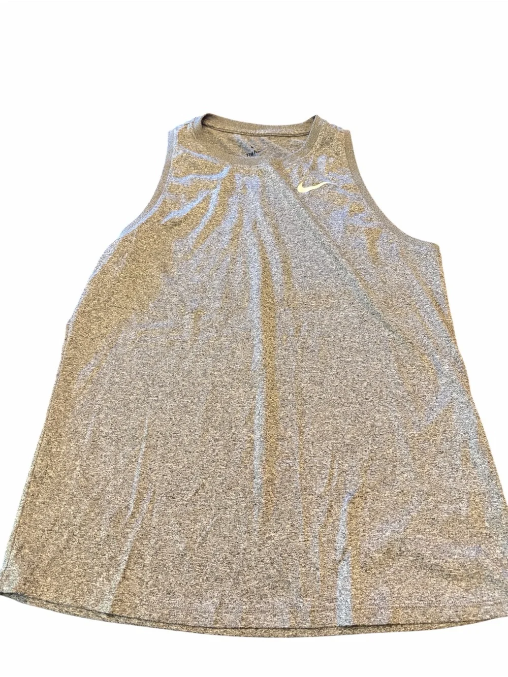 Nike Dry Fit Heather Womens  Gray Athletic Tank Top Sleeveless Medium